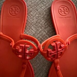 Tory Burch Vibrant Red Slides